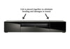 Black 200cm TV Stand Cabinet Matt Gloss Doors with LED Light for 65" 70" 80" TVs