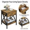 End Table with 1-Drawer and 1-Bottom Shelf,Bedside Table for Living Room/Office