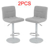 2X Fabric Comfortable Breakfast Bar Stools Swivel Kitchen Cuban Chrome Gas Lift