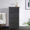 Fabric Chest of Drawers Cabinet Storage Unit Bedside Table w/ 4 Drawers