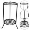 Plant Stand 2 Tier Metal Flower Pots Holder Rack Display Shelf Indoor Outdoor