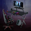 Gaming Desk PC Table w/ Monitor Stand+Cup Holder+Headphone Hook Ergonomic Office