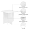Mondeer 5PC Wooden Dining Table Set w/4 Storage Stools Compact Space Saver White