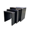 Nest of 3 Tables Coffee Table Nested Tea Lamp Side Living Room Furniture Black