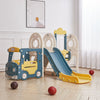 Indoor Outdoor Kids Toddlers Swing Slide Basketball Hoop Bus Activity Playground