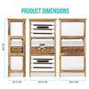 3 Bedroom Cabinet Unit Bedside Bathroom Table Nightstand Storage Wooden Wicker