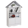Kids Bookshelf Childrens Toy Storage Rack Unit w/ Shelves and Cupboard Organize
