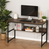 Large Rustic Home Office Desk Storage Shelf Laptop Study Workstation Table