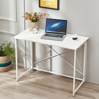 100cm Foldable Computer Laptop Desk Office Pc Table Study Writing Workstation uk