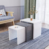 Nest of Tables Set of 3 Nesting Tables High Gloss Coffee Table MDF Wood End Side