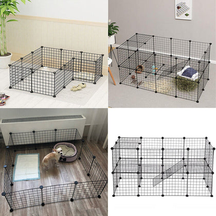 Pet Dog Puppy Play Pen 10/12/36 Panel Indoor Outdoor Folding Interlocking Fence