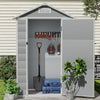 Large Plastic Apex Roof 4x3ft Outdoor Garden Storage Shed Bike Tools Shed House