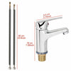 UK Modern Bathroom Taps Basin Sink Mono Mixer Chrome Cloakroom Tap with 2 Hoses.