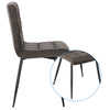 1x Dining Chairs Living Room Chairs with velvet +metal Counter Chairs dark grey