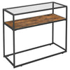 Console Table, Entrance Console, Tempered Glass Top, Hallway Table Sideboard