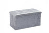 Crush Velvet Double Folding Storage Ottoman Seat Box Large Pouffee Foot Stool