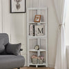 5 Tier Corner Shelving Unit Triangle Bookcase Storage Display Shelf Free Stand