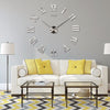 3D DIY Extra Large Roman Numerals Luxury Mirror Wall Sticker Clock Home Decor UK