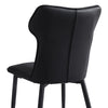 2X Black Dining Chairs Faux Leather Metal Leg Kitchen Chairs Home&Restaurant