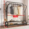 Double Metal Clothes Rail Hanging Rack Clothes Display Stand Lower Shelf Storage