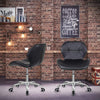 Adjustable Office Chair Cushion 5 Legged Wheels Swivel Computer Desk PU Leather