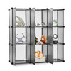 Mondeer 12 Cube Plastic Wardrobe Clothes Organizer Storage Cabinet Closet Grey