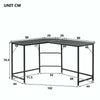 128x120x76.5cm L-Shape Computer Desk Office Corner Desk Laptop Study Workstation