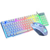 Gaming Keyboard And Mouse Set Rainbow LED Wired USB For PC Computer Laptop Mac