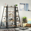 Retro Ladder Corner Shelf Unit 5 Tier Bookcase Bookshelves Storage Rack