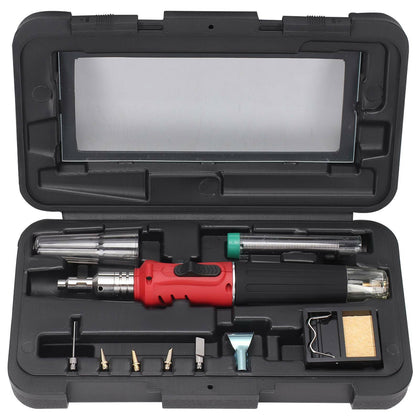 Auto Ignition Soldering Iron Kit Professional Gas Butane Torch With Plastic Case