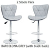 2 x GREY EXECUTIVE GAS LIFT BAR STOOLS, BREAKFAST KITCHEN BAR ETC, 6 DESIGNS