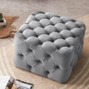 Extra Large Chesterfield Footstool Ottoman Coffee Table Bench Stool Plush Velvet