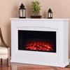 30" 34" Wooden Mantel Electric Fire Inset Fireplace Heater with Remote Control