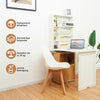 Wall-Mounted Floating Laptop Desk Folding Drop-leaf Dining Table Storage Shelves