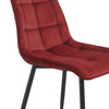 2× Modern Kitchen Dining Chairs Velvet Padded Seat Office Living Room Chair Set