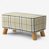 Linen Fabric Footstool Foot Rest Stool Pouffe Ottoman Seat Living Room Furniture