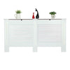 Radiator Cover White Modern Horizontal Cabinet Bookcases, Shelving XL