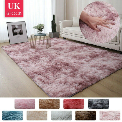 Anti-Slip SHAGGY RUG Fluffy Large Rugs Ultra Soft Mat Living Room Floor Bedroom