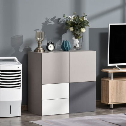 Sideboard Storage Cabinet Hallway Floor Standing Cupboard Cube with Drawers