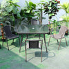 Garden Patio Square Table and 2/4 Stacking Chairs Outdoor Bistro Furniture Set