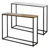Wooden Free Standing Hallway Console Table Living Room Shelf Display Metal Legs