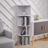 Semicircle Corner Shelf Wooden Bookcase Display Bookshelf Storage Rack Shelves