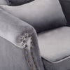 Chesterfield Linen Fabric Armchair Buttoned Wing Back Chair Queen Anne Sofa Seat