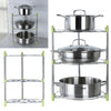 3/5 Tier Pan Pot Holder Cupboard Kitchen Cabinet Storage Organiser Rack Stand UK