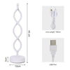 LED Table Lamp Dual Spiral Desk Lamp Warm White Modern Reading Light Bedside USB