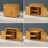 London Solid Oak Hideaway Home Office Computer Desk SLIGHT SECONDS UK46-F977