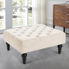 Large Fabric Buttoned Ottoman Chesterfield Coffee Table Side Table Footstool UK