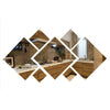 3D Mirror Tiles Mosaic Wall Sticker Self Adhesive Bedroom Art Decal Home Room