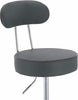 1xBar Stools Bar Chairs for Kitchen Roll stool with leather Swivel Gas grey