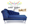 Royal Blue Velvet Chesterfield Tufted Chaise Lounge Sofa Accent Chair Bedroom